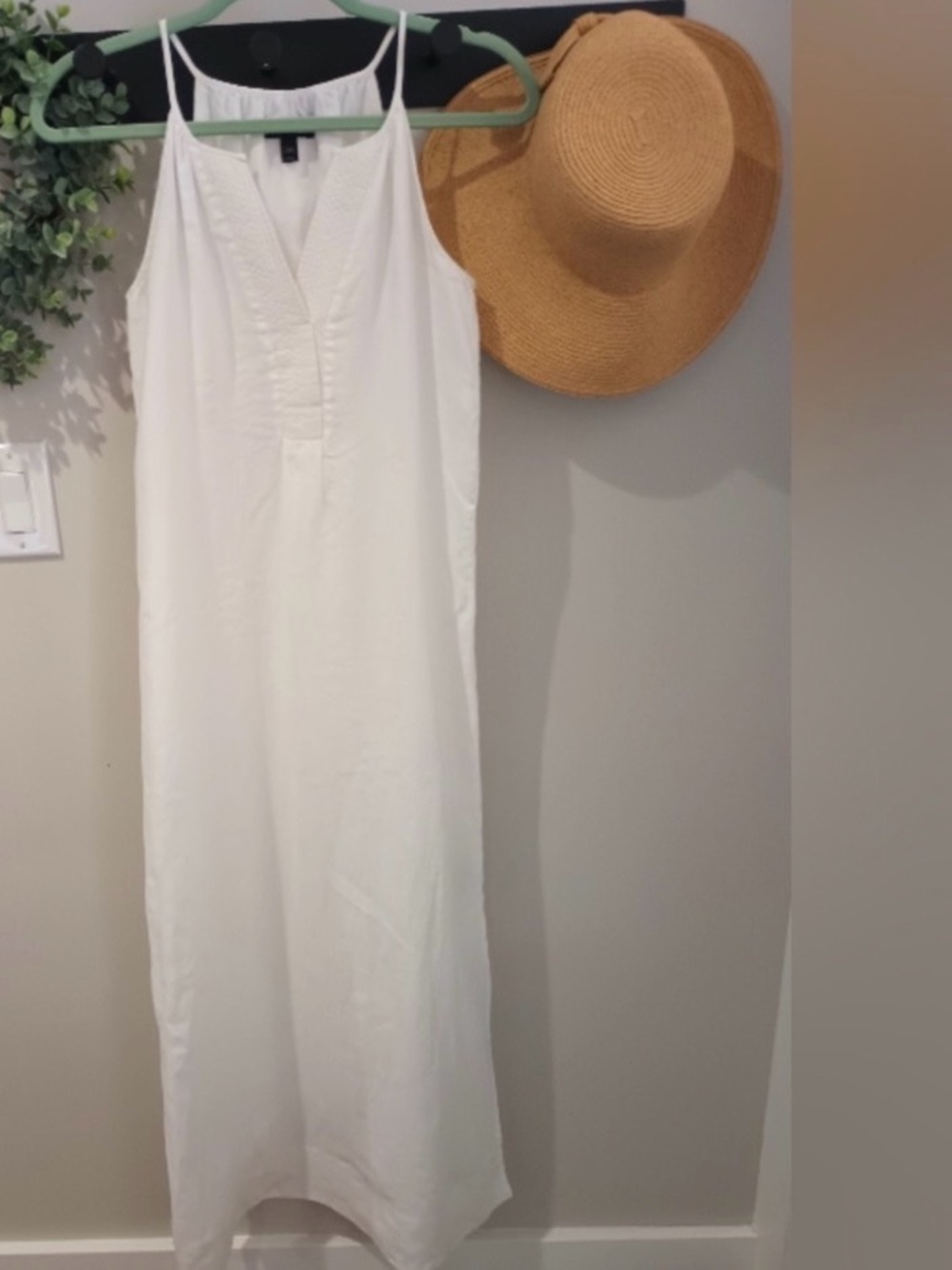 JCrew White Maxi Linen Dress